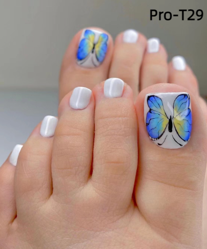 【BUY 3 GET 1】Promakepro ToeNails T1-T36 Press On Nails 24PCS/Sets Unique Design High Quality Reusable