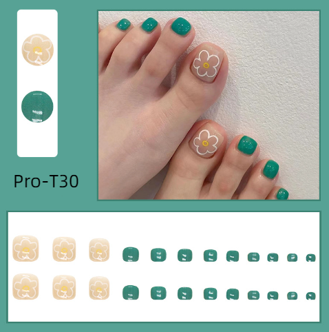 【BUY 3 GET 1】Promakepro ToeNails T1-T36 Press On Nails 24PCS/Sets Unique Design High Quality Reusable
