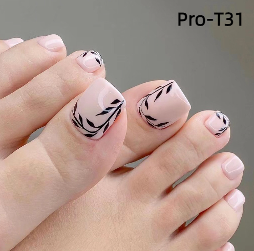 【BUY 3 GET 1】Promakepro ToeNails T1-T36 Press On Nails 24PCS/Sets Unique Design High Quality Reusable