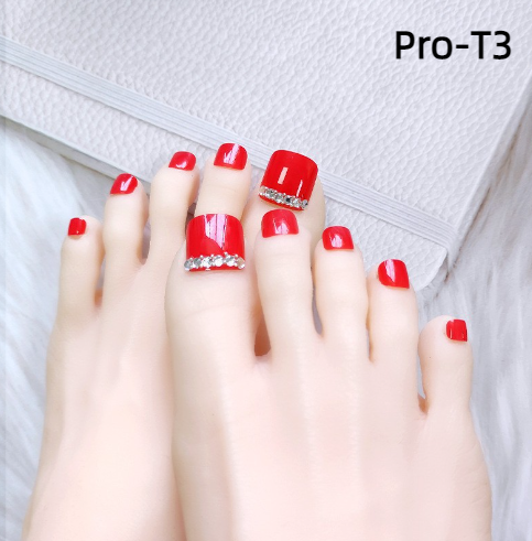 【BUY 3 GET 1】Promakepro ToeNails T1-T36 Press On Nails 24PCS/Sets Unique Design High Quality Reusable
