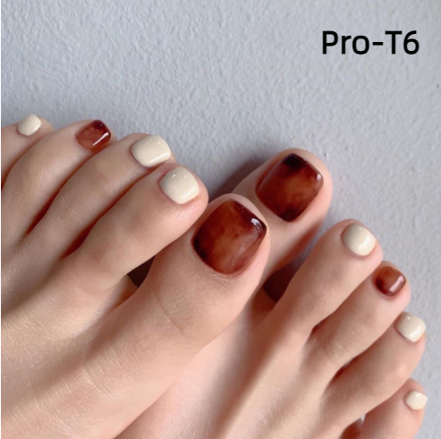 【BUY 3 GET 1】Promakepro ToeNails T1-T36 Press On Nails 24PCS/Sets Unique Design High Quality Reusable