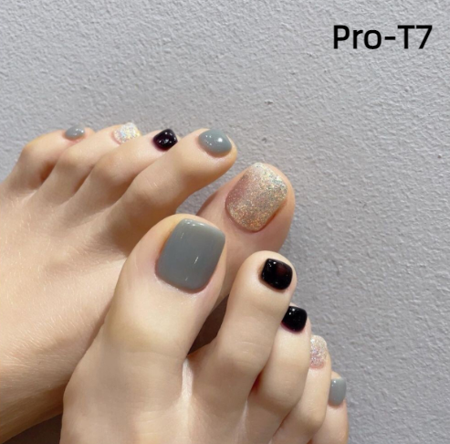 【BUY 3 GET 1】Promakepro ToeNails T1-T36 Press On Nails 24PCS/Sets Unique Design High Quality Reusable