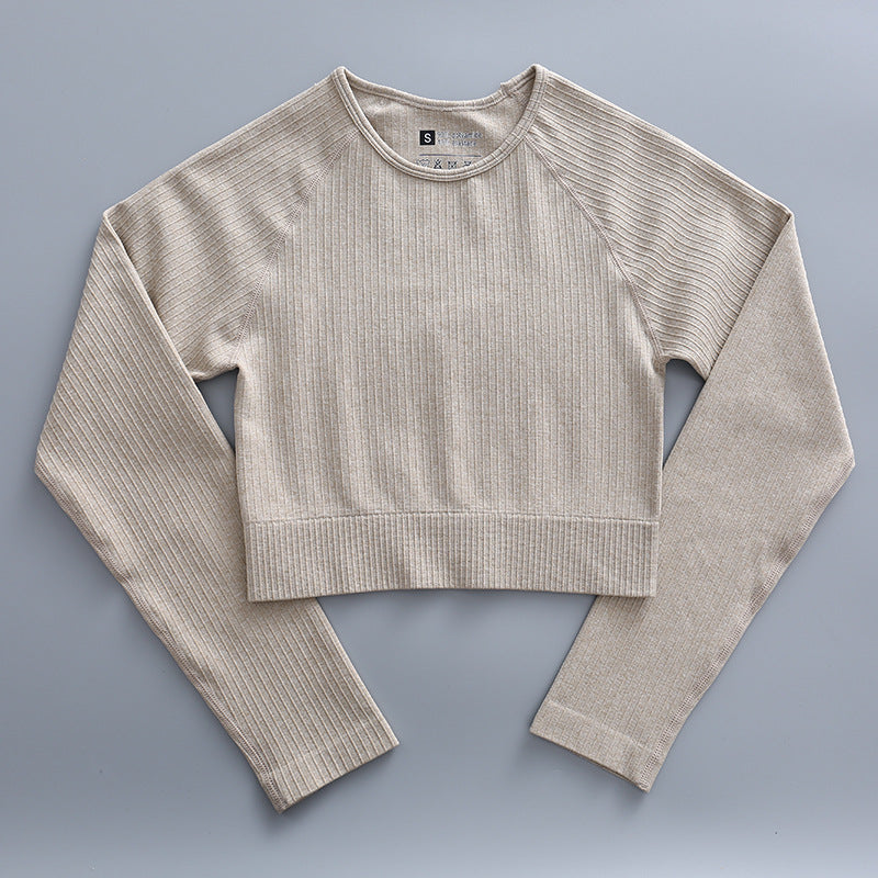 Promakepro Cross-Border Skinny Yoga Pants Vest Sports Fitness Clothes Outfit Top Long Sleeve Women's Seamless European and American Yoga Clothes Manufacturer