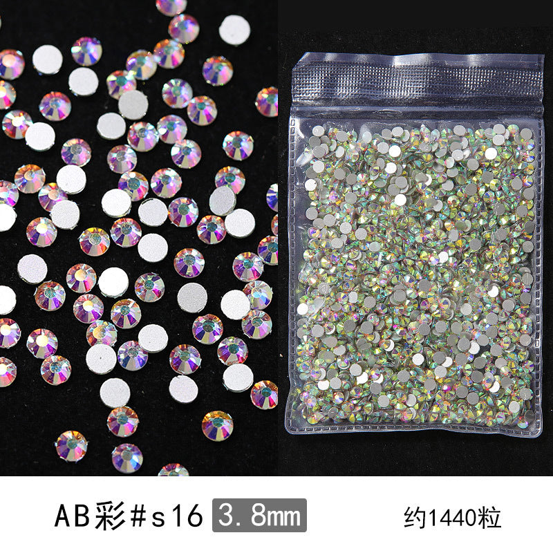 Promake® DIY Manicure Diamond Mesh Popular Nail Rhinestone Ornament Manicure Small Diamond Super Flash Diamond Decorations Dream White round Diamond Accessories Rhinestone