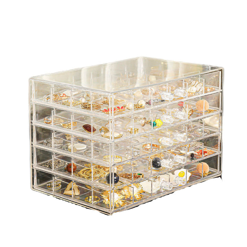 Promake® Earring Storage Box Compartment Large Capacity Multi-Layer Diamond Box Delicate Earrings Jewelry Box Anti-DDoS Pro