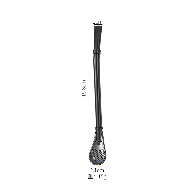 Promake® Factory Wholesale | Creative 304 Stainless Steel Filter Straw Spoon