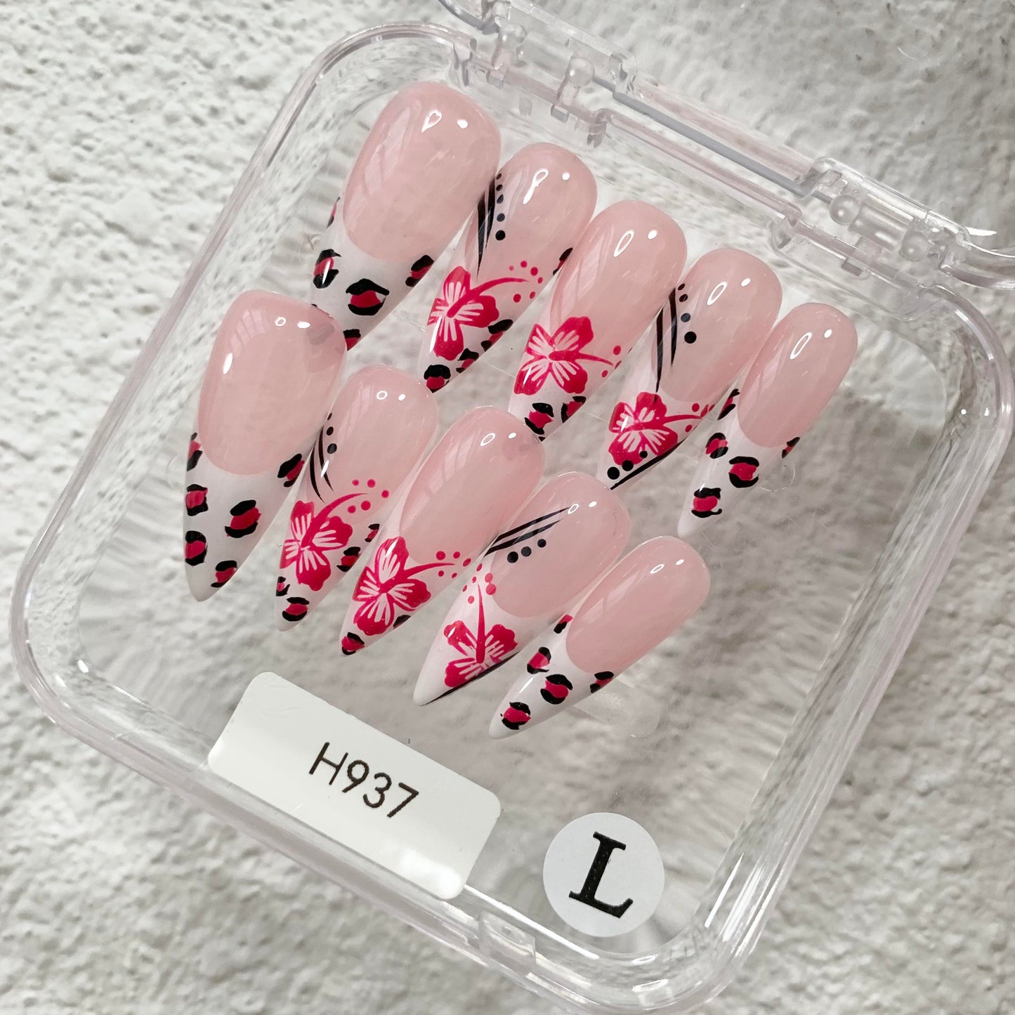 Promake H937-L33ST Handmade Press On Nails, Summer Beach Ready, Nail Inspo Name Accessory
