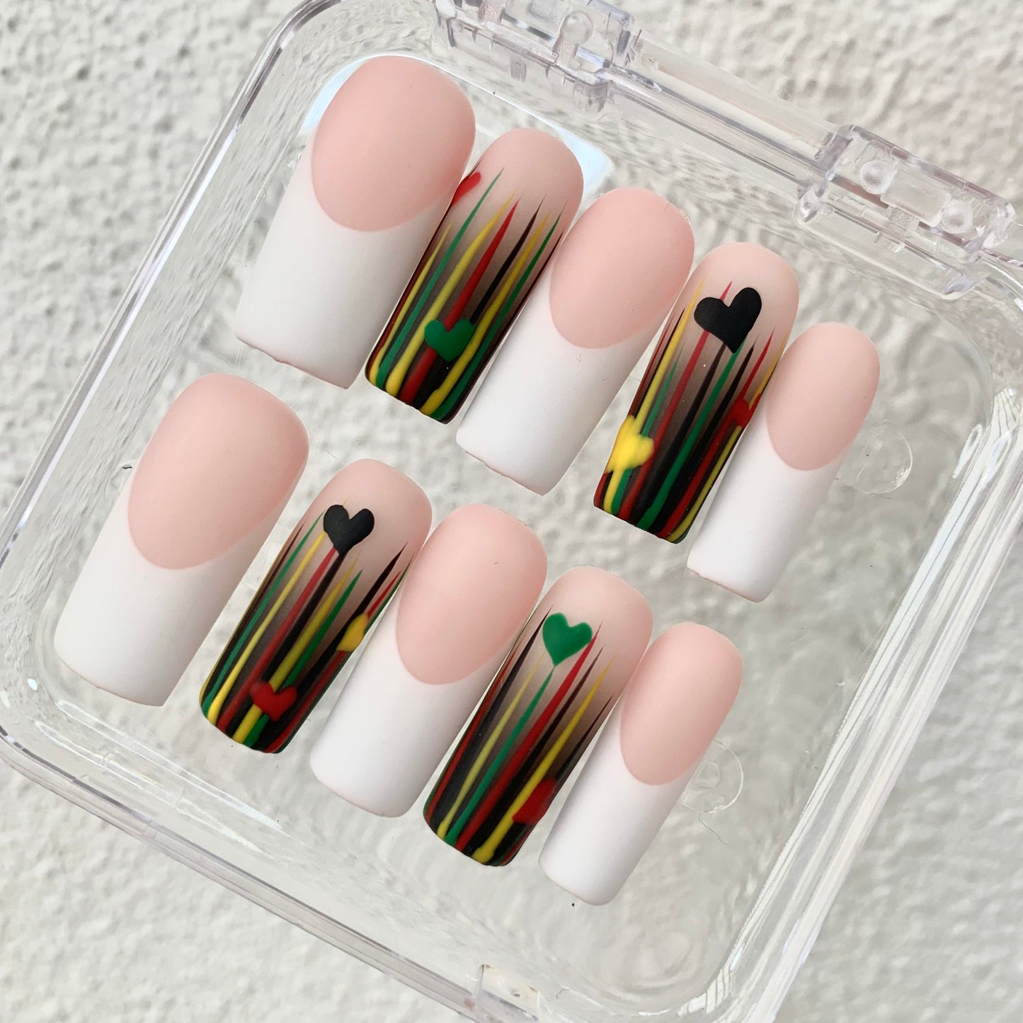 Promake H1102-H1150 New Limited Luxury Handmade Press-On Nails, Reusable Multi-Pack with Easy Nail Art, Different Lengths, Beach & Floral Designs, Long-Lasting, No Dry Time