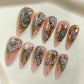 Promake | One Trending Luxury Handmade Press On Nails for Women, Reusable 3D Acrylic Fake Nails, Rhinestone & Unique Nail Art Designs, Multiple Shapes and Lengths, Ships from USA