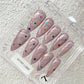 Promake | Best-Selling Luxury Handmade Press On Nails for Women, Reusable Acrylic Fake Nails with 3D Nail Art, Rhinestones and Unique Designer Styles, Multiple Shapes and Lengths, Upgraded Nail Application Kit