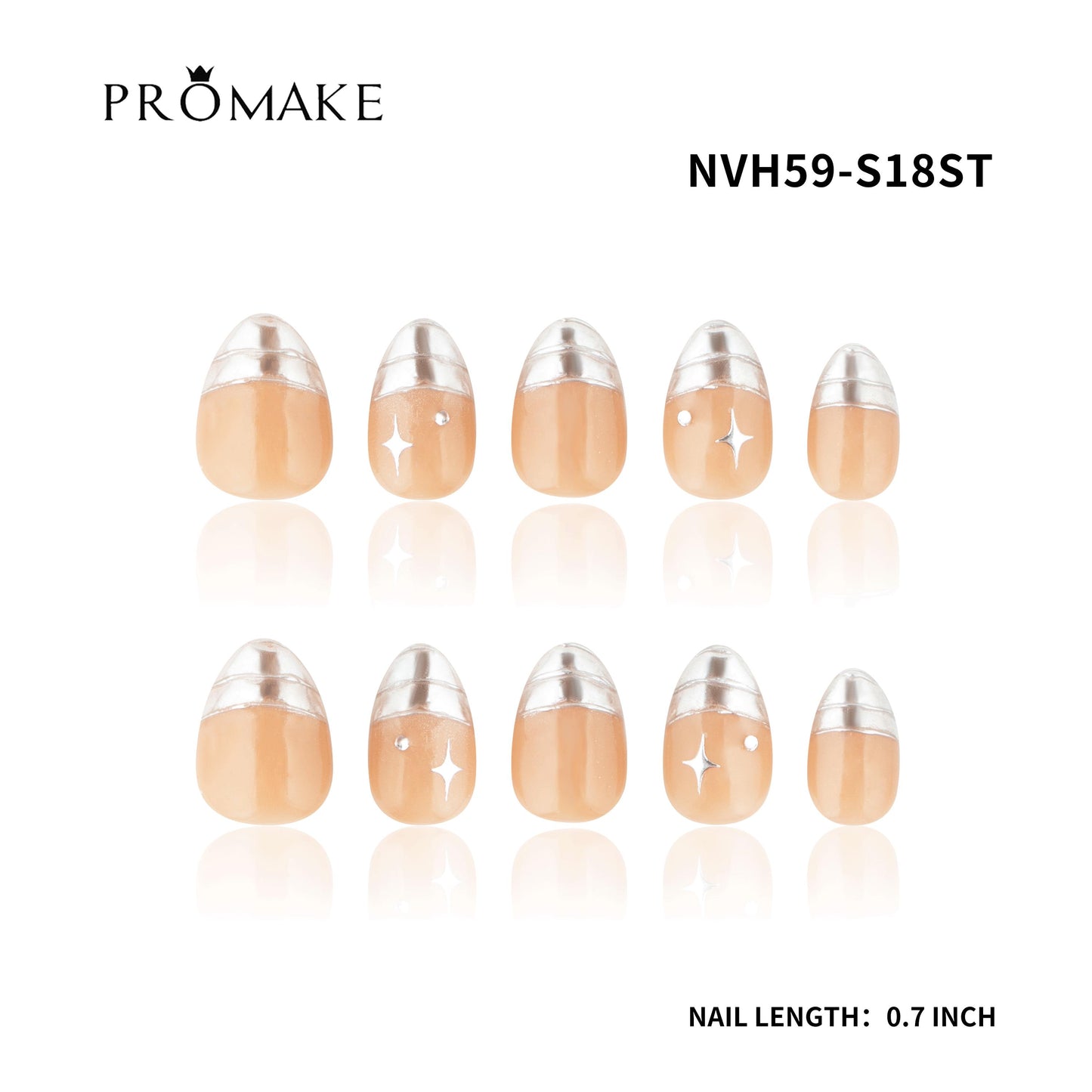 Promake Nails | New XS Size | 100% Handmade Luxury Nails-  Luxury Handmade Press on Nails-Nail Art Nail Care-With Nails Tools-Different Length