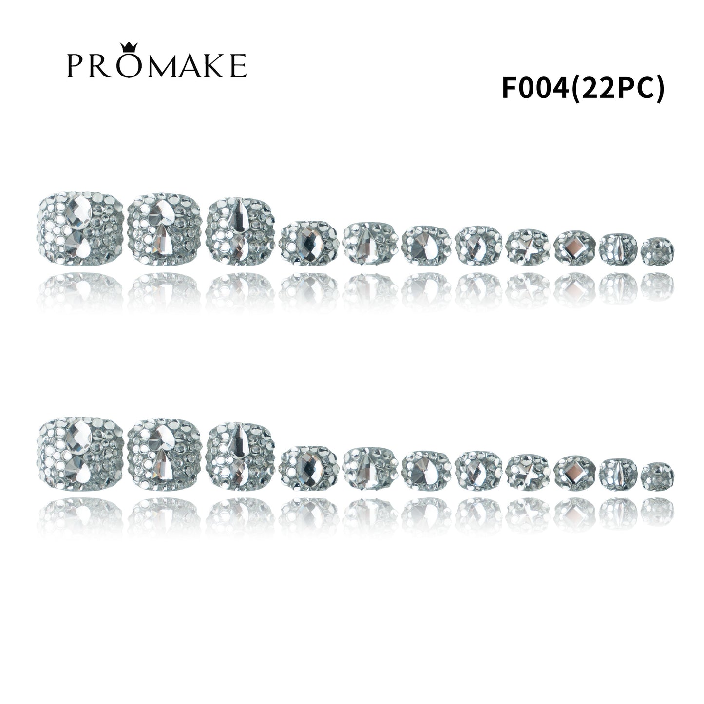 |Promake Toe Nails|- Totally 22 PCS Toe Nails- Luxurious Feet Nails- 100% Hand Made- Press On Toe Nails- Foot Nails