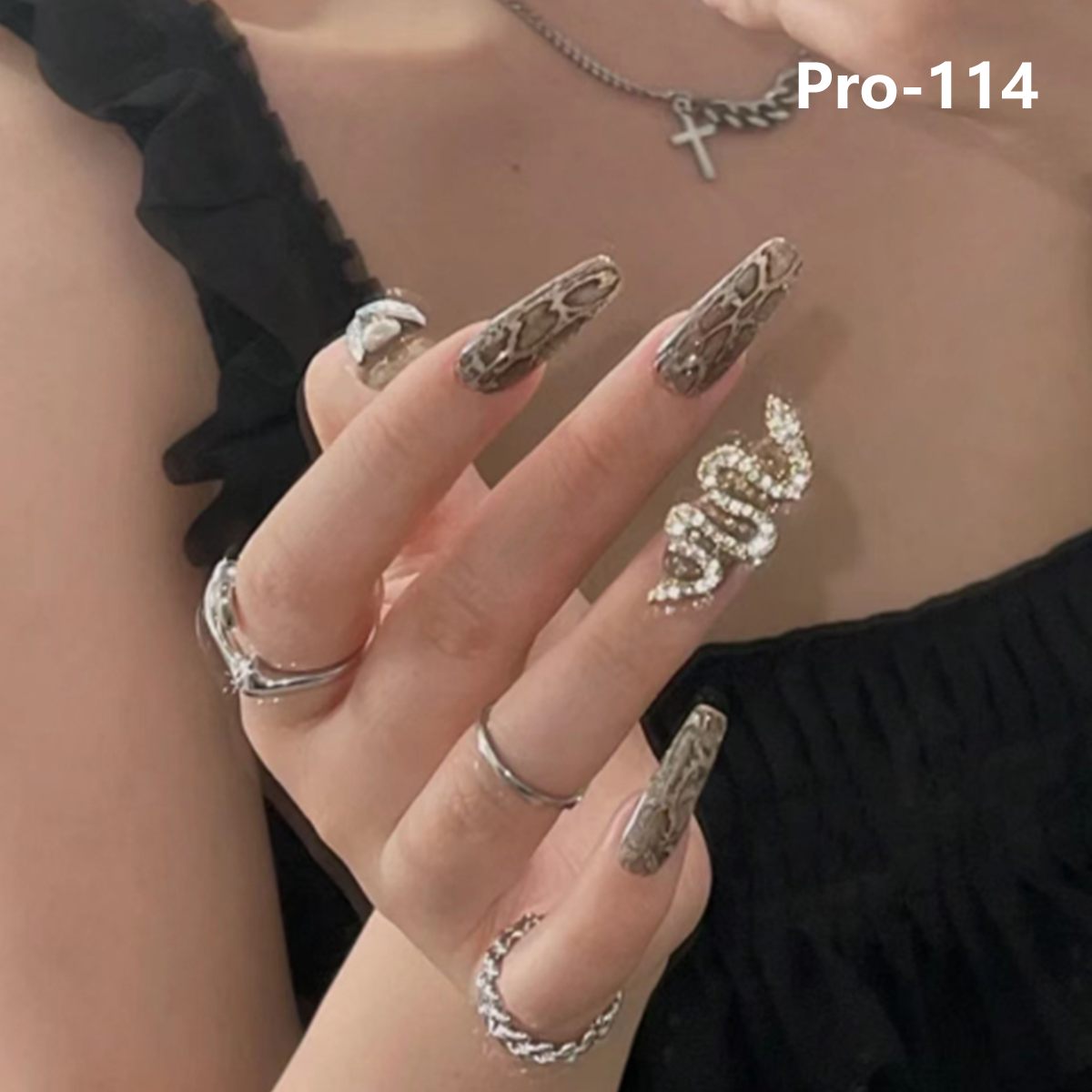 [Buy 6 Get 2]Promakepro Long-length 101-159Press On Nails 24PCS/Sets Unique Design High Quality Reusable