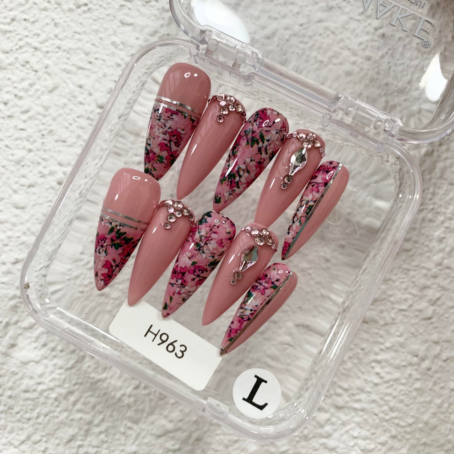 Promake H963-L33ST Handmade Press On Nails, Summer Beach Ready, Nail Inspo Name Accessory