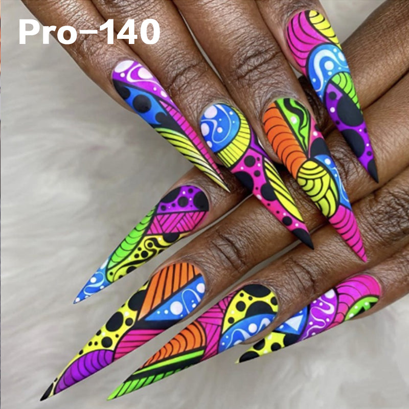[Buy 6 Get 2]Promakepro Long-length 101-159Press On Nails 24PCS/Sets Unique Design High Quality Reusable