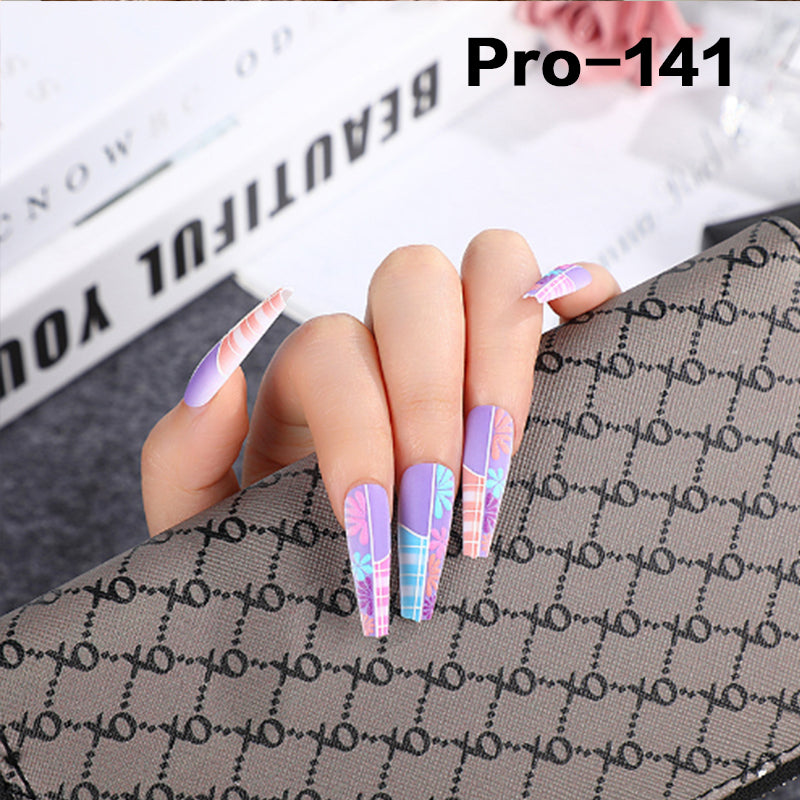 [Buy 6 Get 2]Promakepro Long-length 101-159Press On Nails 24PCS/Sets Unique Design High Quality Reusable