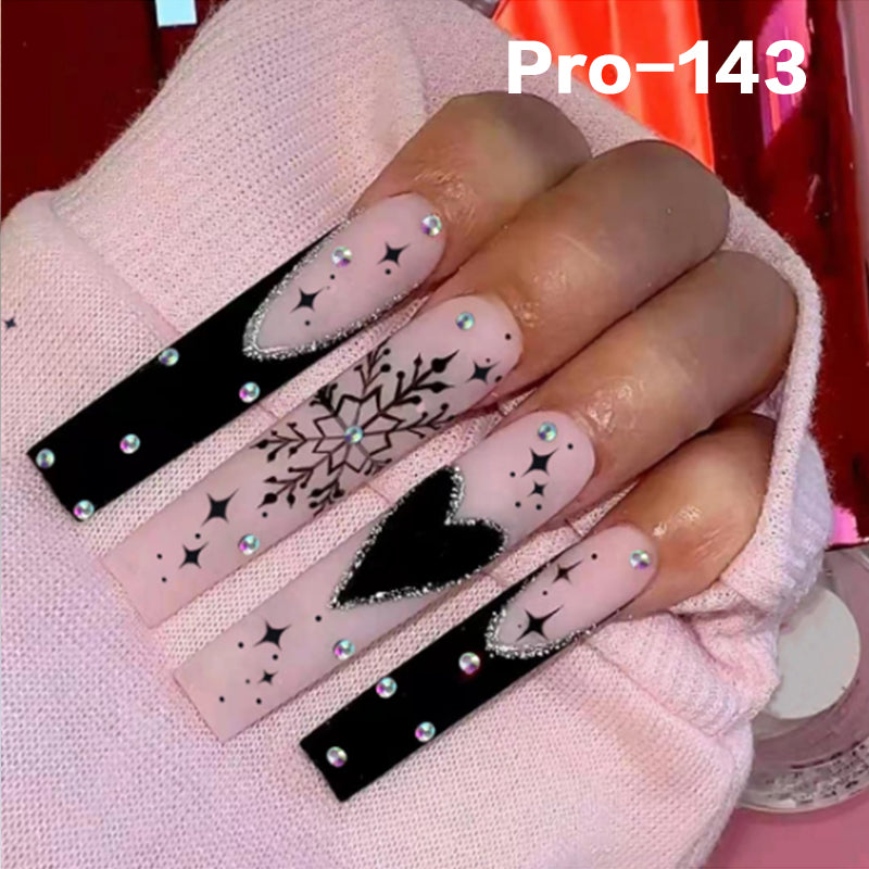 [Buy 6 Get 2]Promakepro Long-length 101-159Press On Nails 24PCS/Sets Unique Design High Quality Reusable
