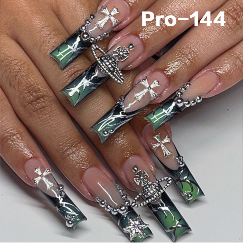 [Buy 6 Get 2]Promakepro Long-length 101-159Press On Nails 24PCS/Sets Unique Design High Quality Reusable