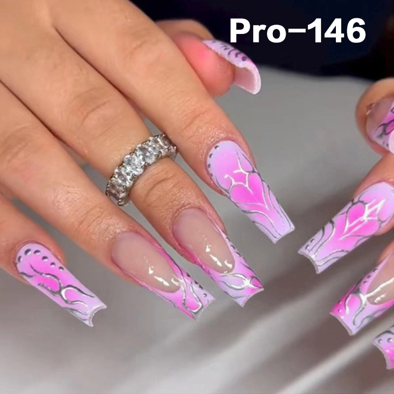[Buy 6 Get 2]Promakepro Long-length 101-159Press On Nails 24PCS/Sets Unique Design High Quality Reusable