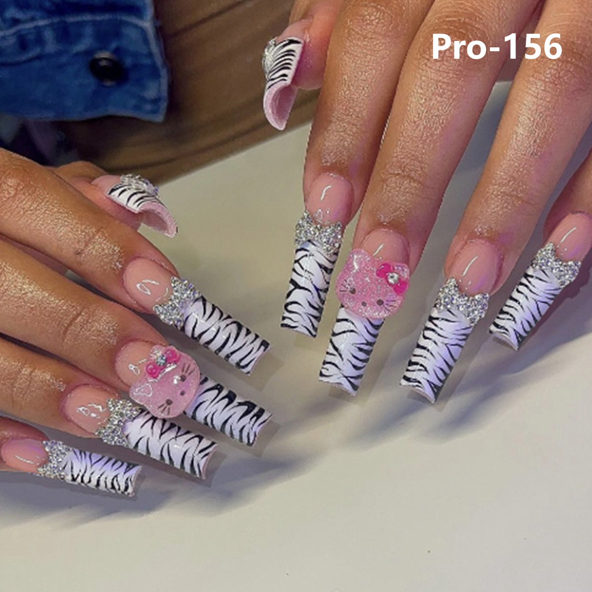 [Buy 6 Get 2]Promakepro Long-length 101-159Press On Nails 24PCS/Sets Unique Design High Quality Reusable