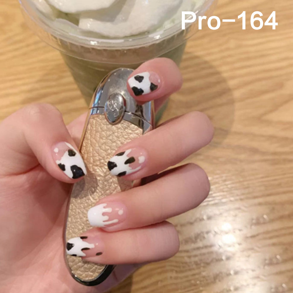[Buy 6 Get 2]Promakepro Short-Length 160-240 Press on Nails Manicure 24PCS/Sets Unique Design Reusable