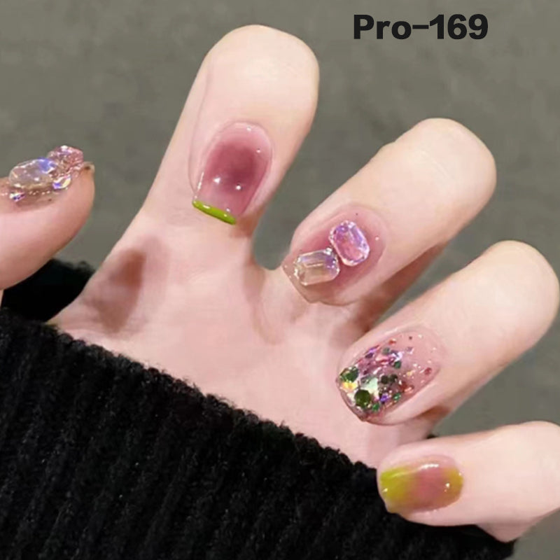 [Buy 6 Get 2]Promakepro Short-Length 160-240 Press on Nails Manicure 24PCS/Sets Unique Design Reusable