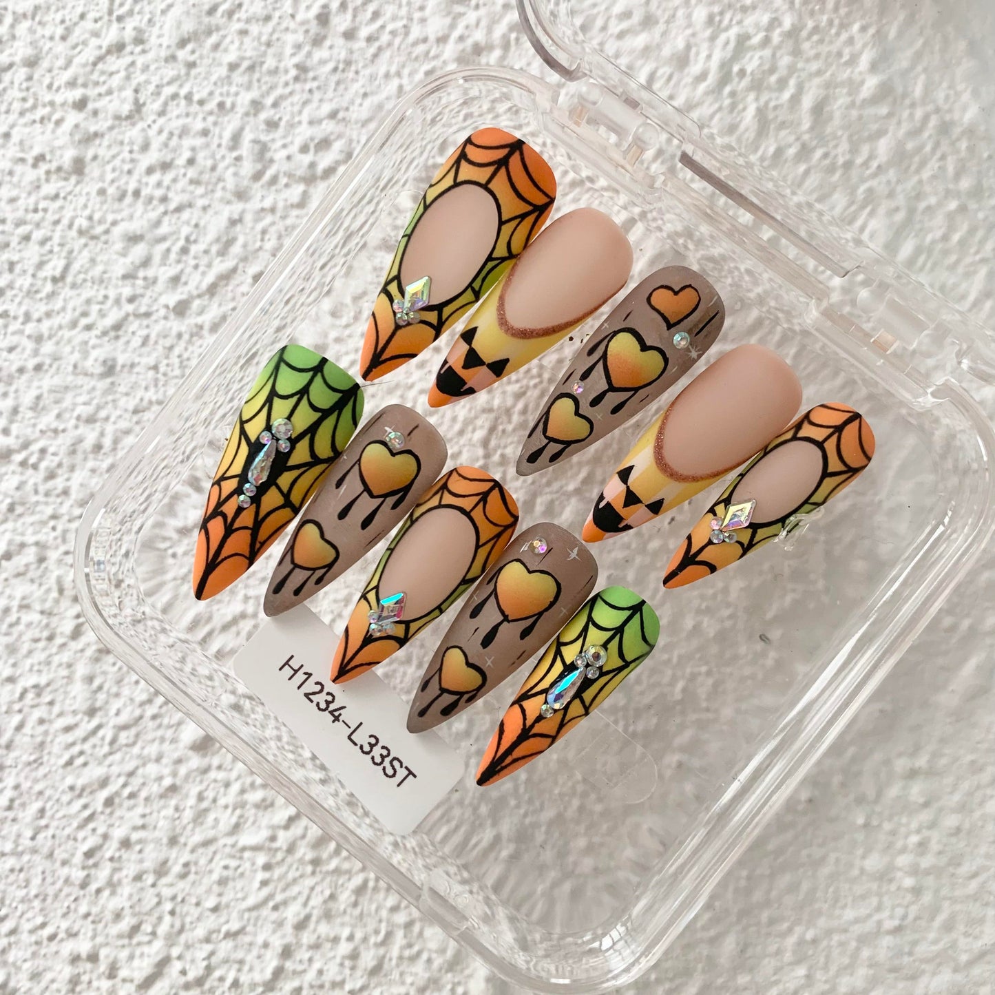 Promake | One Trending Luxury Handmade Press On Nails for Women, Reusable 3D Acrylic Fake Nails, Rhinestone & Unique Nail Art Designs, Multiple Shapes and Lengths, Ships from USA