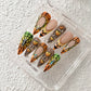 Promake | One Trending Luxury Handmade Press On Nails for Women, Reusable 3D Acrylic Fake Nails, Rhinestone & Unique Nail Art Designs, Multiple Shapes and Lengths, Ships from USA