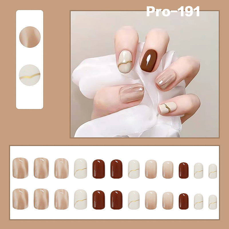 [Buy 6 Get 2]Promakepro Short-Length 160-240 Press on Nails Manicure 24PCS/Sets Unique Design Reusable