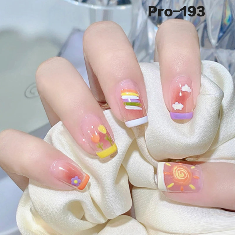 [Buy 6 Get 2]Promakepro Short-Length 160-240 Press on Nails Manicure 24PCS/Sets Unique Design Reusable