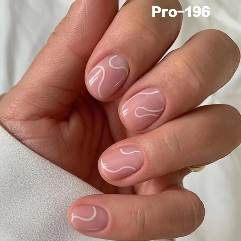 [Buy 6 Get 2]Promakepro Short-Length 160-240 Press on Nails Manicure 24PCS/Sets Unique Design Reusable