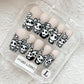 Promake | Two Trending  Luxury Handmade Acrylic Press On Nails for Women - Reusable, 3D Nail Art, Rhinestones, Unique Designer Styles, Multiple Shapes & Lengths, Upgraded Application Kit, Multi-Size