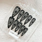 Promake | Two Trending  Luxury Handmade Acrylic Press On Nails for Women - Reusable, 3D Nail Art, Rhinestones, Unique Designer Styles, Multiple Shapes & Lengths, Upgraded Application Kit, Multi-Size