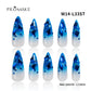 Promake Wonders Handmade Press-On Nails - Open InLive Crystal Design, Single Item, Luxury Unique Style, Salon Quality, Long Length, S-L Sizes, 4 Sets of Nail Tools, Handmade Press Ons