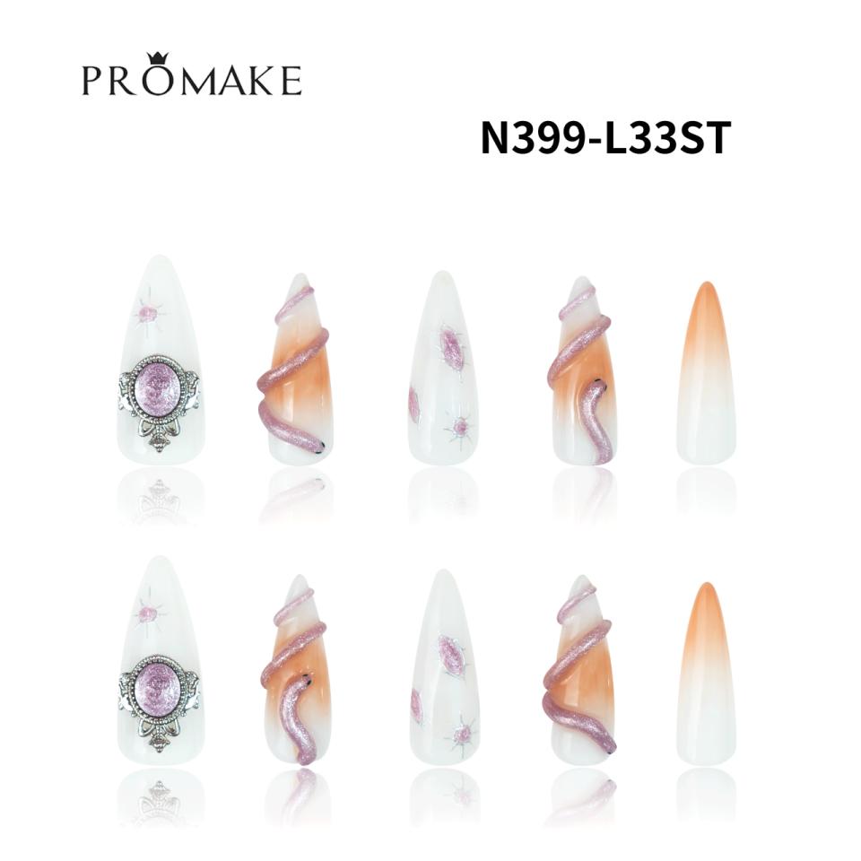 Promake Nails | New XS Size | 100% Handmade Luxury Nails-  Luxury Handmade Press on Nails-Nail Art Nail Care-With Nails Tools-Different Length