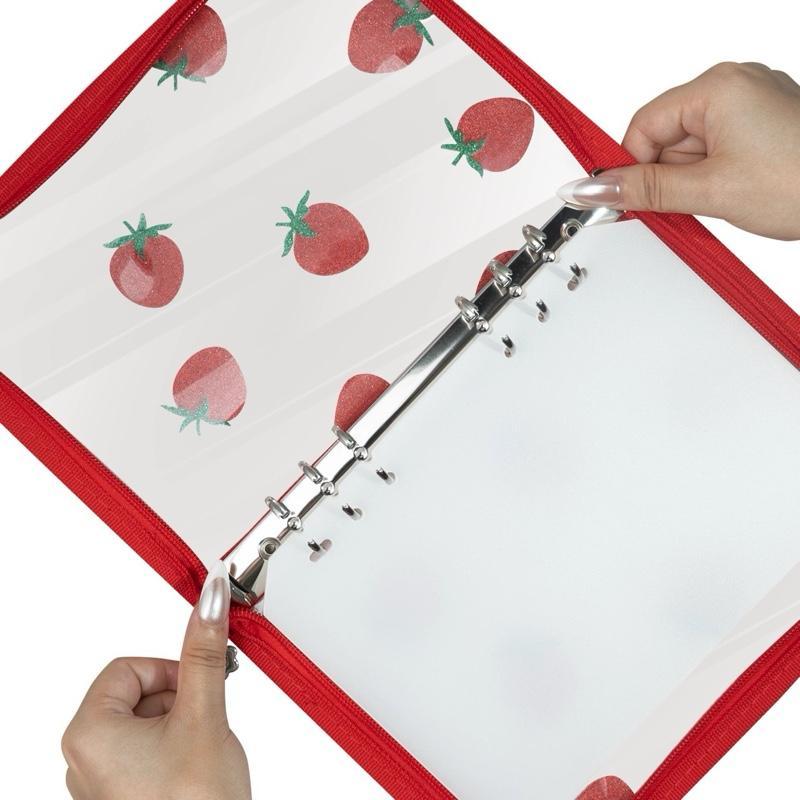 Promake Strawberry Storage Book-Nails Collection Book-Cute-Contains 1 Ruler and 132 Jelly Strip-Collection Nails-Lovely- Not Concluding the Nails