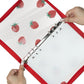 Promake Strawberry Storage Book-Nails Collection Book-Cute-Contains 1 Ruler and 132 Jelly Strip-Collection Nails-Lovely- Not Concluding the Nails