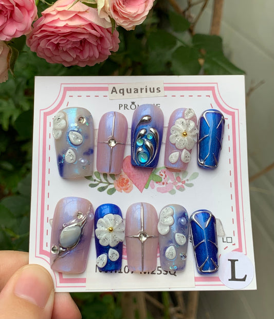 3D FLORAL ZODIAC SIGN 1 INCH COLLECTION