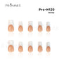 Promake French Style-  100% Handmade Nails- Press On Nails- Luxurious Nails-10 PCS with Glue,Perfect for DIY Nail Art and Gifts-size -XS-XL