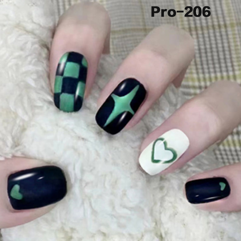 [Buy 6 Get 2]Promakepro Short-Length 160-240 Press on Nails Manicure 24PCS/Sets Unique Design Reusable