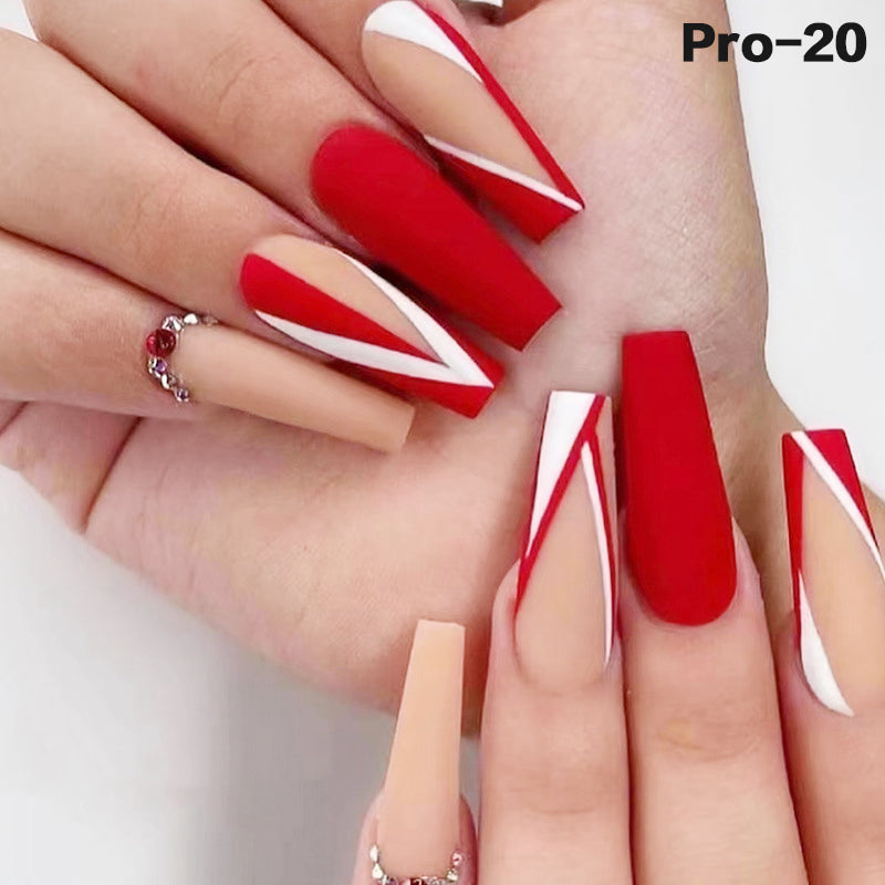 [Buy 6 Get 2]Promakepro Long-length 1-100 Press On Nails 24PCS/Sets Unique Design High Quality Reusable