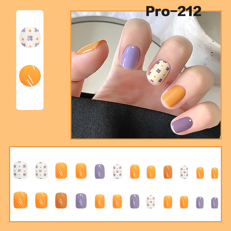 [Buy 6 Get 2]Promakepro Short-Length 160-240 Press on Nails Manicure 24PCS/Sets Unique Design Reusable
