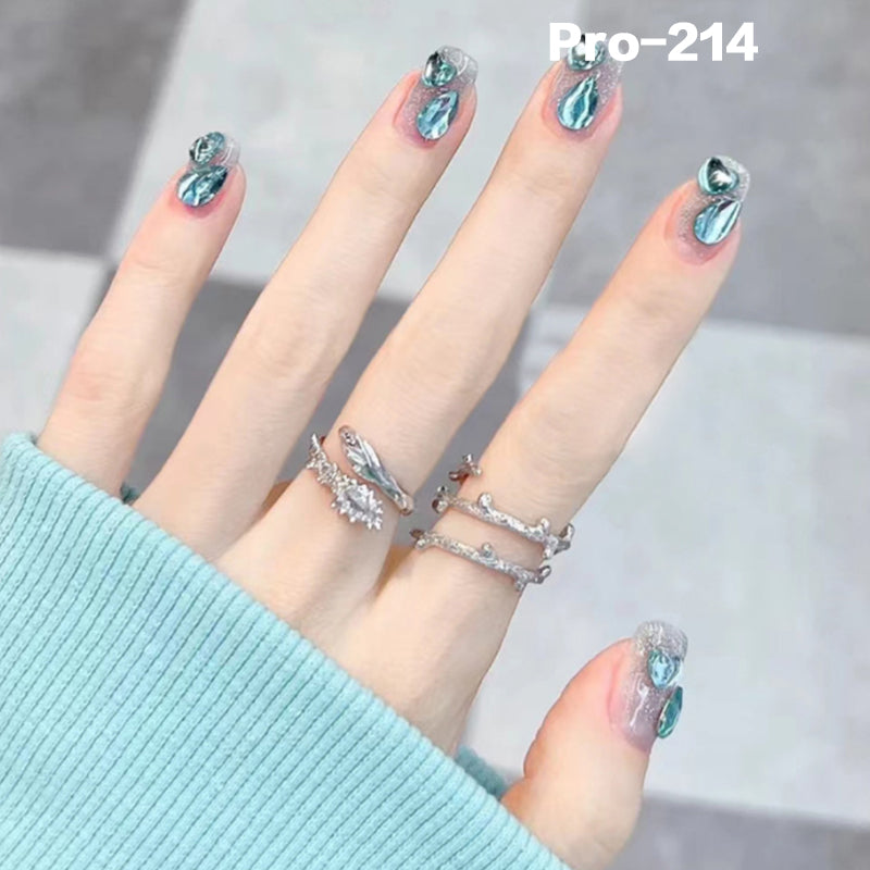 [Buy 6 Get 2]Promakepro Short-Length 160-240 Press on Nails Manicure 24PCS/Sets Unique Design Reusable