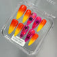 Promake 2026 New Summer Press-On Nails Collection| 100% Handmade Luxury Nails- Beach Ready Nails- Salon Nails at Home- Long Nail Set  with Art Designs & Care Tools - Ready to Gift - Size S-L
