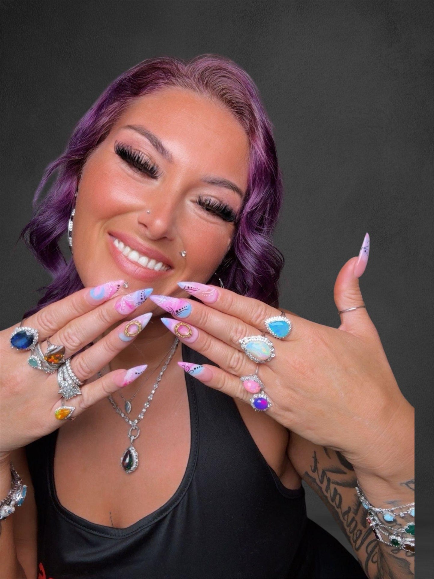 Promake x Kymieann Luxury Nails 100% Handmade S-L Size with Tools Salon Quality Nail Art Care Exclusive Collab for Trendy Designs