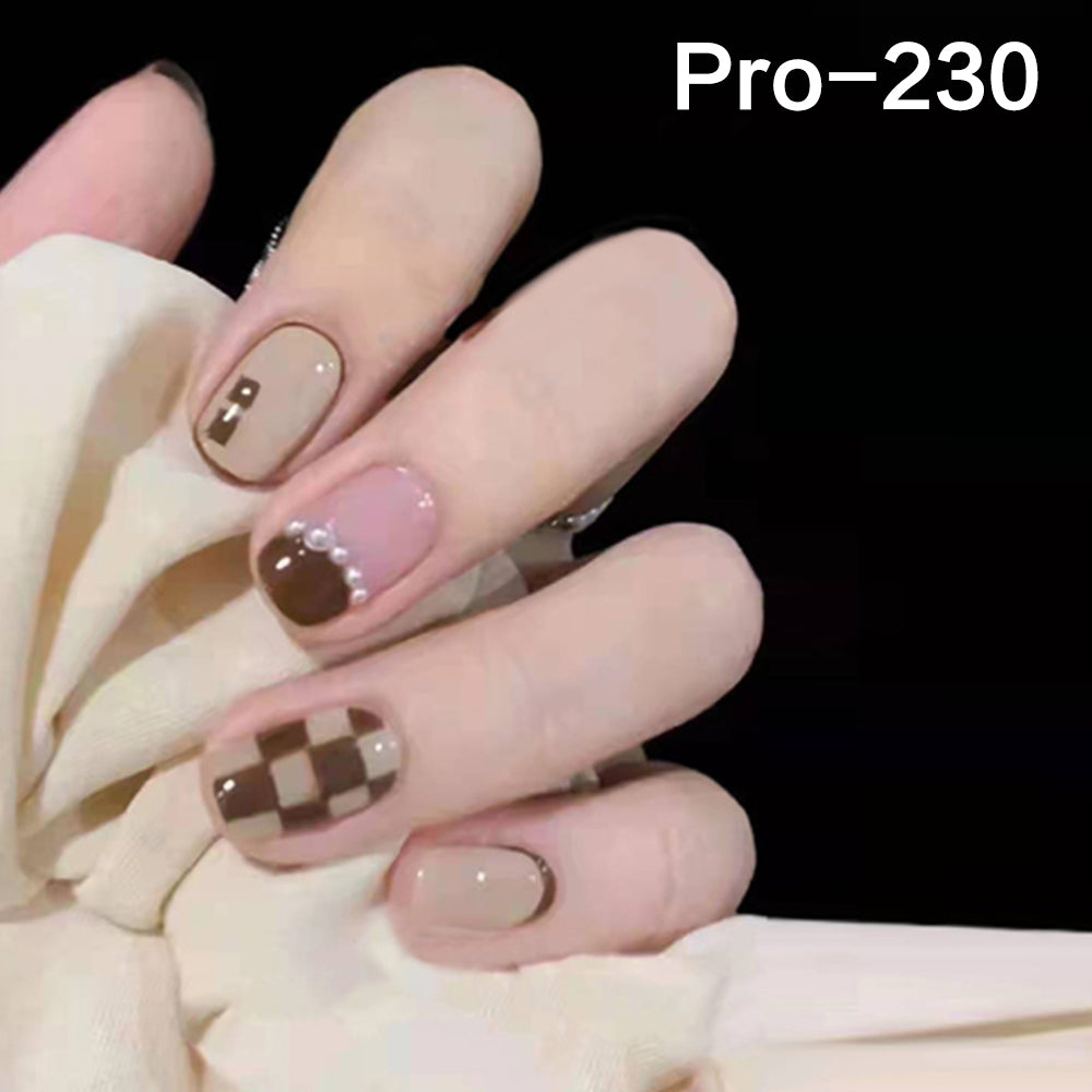 [Buy 6 Get 2]Promakepro Short-Length 160-240 Press on Nails Manicure 24PCS/Sets Unique Design Reusable