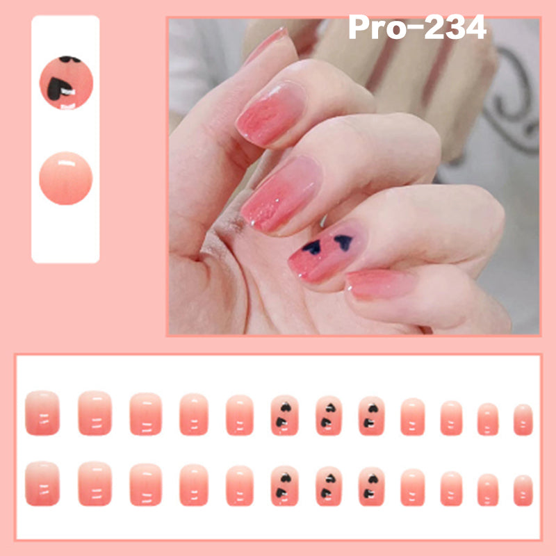 [Buy 6 Get 2]Promakepro Short-Length 160-240 Press on Nails Manicure 24PCS/Sets Unique Design Reusable