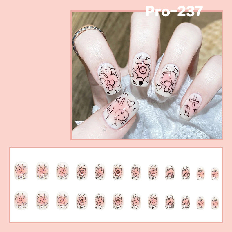 [Buy 6 Get 2]Promakepro Short-Length 160-240 Press on Nails Manicure 24PCS/Sets Unique Design Reusable