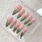 Promake | Best-Selling Luxury Handmade Press On Nails for Women, Reusable Acrylic Fake Nails with 3D Nail Art, Rhinestones and Unique Designer Styles, Multiple Shapes and Lengths, Upgraded Nail Application Kit