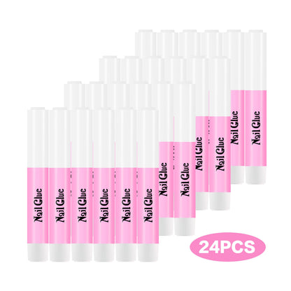 Promake Press on Nails Tool Kit for Salon - Nail Glue, Jelly Glue, Mini Nail File, Wooden Sticks, Alcohol Pad,OPP bag